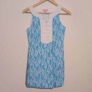 Lilly Pulitzer Caroline Sleeveless Dress-Size 0-Drop Me A Line Print-Sailor Knot